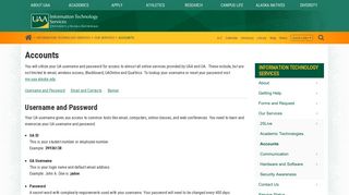 Accounts | Information Technology Services | University of Alaska ...