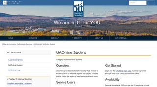 UAOnline Student | Office of Information Technology