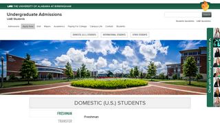 UAB - Students - Admissions - Apply for Admission