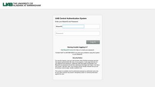 blazernet.uab.edu - UAB Central Authentication System - CAS ...