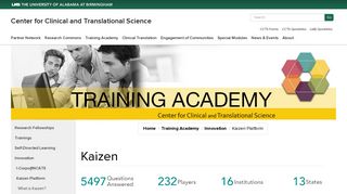 UAB - Center for Clinical and Translational Science - Kaizen Platform