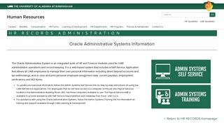 UAB - Human Resources - UAB Oracle Administrative Systems ...