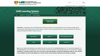 UAB - Faculty & Staff Learning System - Home