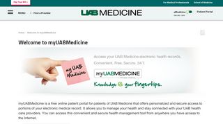 Welcome to myUABMedicine - UAB Medicine