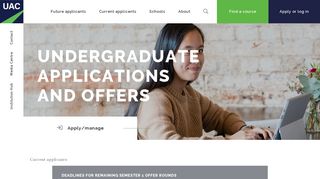 Undergraduate applications and offers - UAC