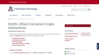 NetID+ (Plus) UAConnect Login Instructions | Information Technology ...