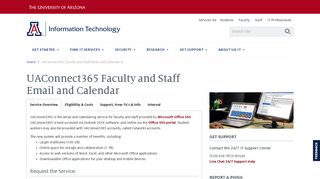 UAConnect365 Faculty and Staff Email and Calendar | Information ...