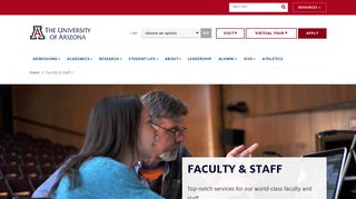 Faculty & Staff | The University of Arizona, Tucson, Arizona