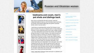 Uadreams scam! - Russian and Ukrainian women