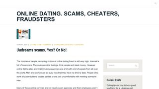 Uadreams Scams Reviews | Possible troubles