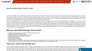 Travel Card India|Travel Currency Card | UAE Exchange India