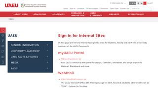 Sign In for Internal Sites