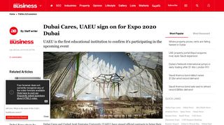 Dubai News: Dubai Cares, UAEU sign on for Expo 2020 Dubai ...