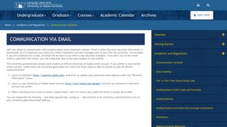 Communication via Email < University of Alaska Fairbanks