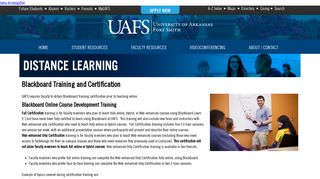 Blackboard Training and Certification | academics.uafs.edu