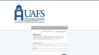 Sign In - University of Arkansas-Fort Smith Foundation