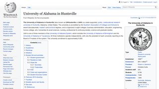 University of Alabama in Huntsville - Wikipedia