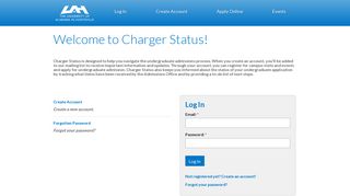 UAH Admissions Charger Status - University of Alabama in Huntsville