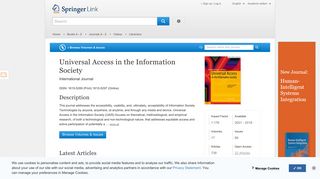 Universal Access in the Information Society - Springer