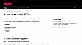 Accommodation FAQs | UAL