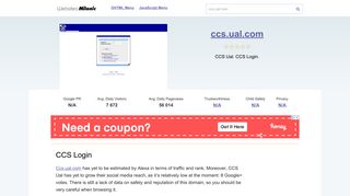 Ccs.ual.com website. CCS Login.