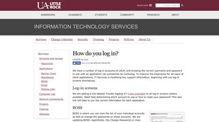 How do you log in? - Information Technology Services