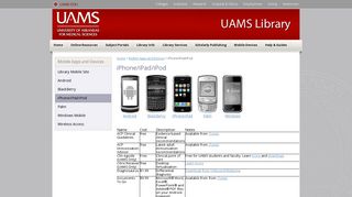 UAMS Library | iPhone/iPad/iPod - UAMS Library