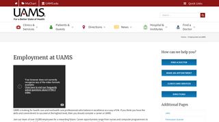 Employment at UAMS | UAMSHealth