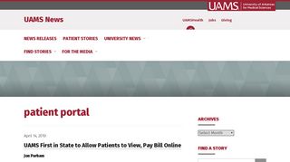 patient portal | UAMS News