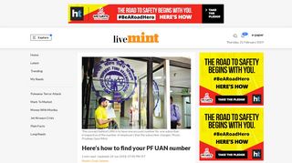 Here's how to find your PF UAN number - Livemint