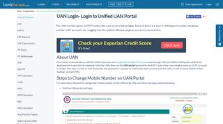 UAN Login- Mobile Number Change in UAN portal - BankBazaar