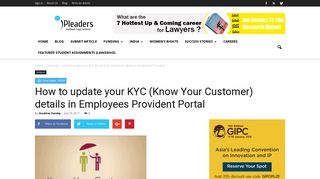 Updating KYC details in Employees Provident Portal - Step by step ...