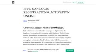 EPFO UAN LOGIN REGISTRATION & ACTIVATION ONLINE – Money ...