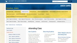 Attending Class | University of Alaska Fairbanks