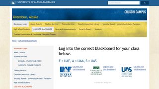 Blackboard Login - University of Alaska Fairbanks