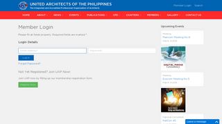Member Login - United Architects of the Philippines