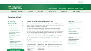 Universities Academic Pension Plan | University of Alberta