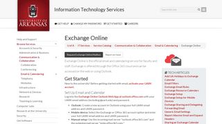 Exchange Online | IT Services | University of Arkansas