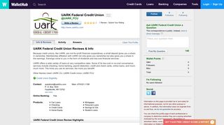 UARK Federal Credit Union Reviews - WalletHub