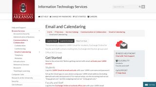 Email and Calendaring | IT Services | University of Arkansas