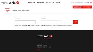 Log in | University of the Arts