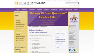 SUNYCard - University Auxiliary Services - University at Albany-SUNY
