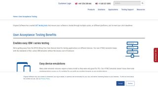 User Acceptance Testing - Original Software