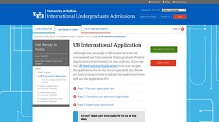UB International Application - International Admissions - University at ...