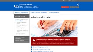 Admission Reports - The Graduate School at the University at Buffalo ...