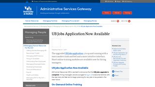 UB Jobs Application Now Available - Administrative Services Gateway ...