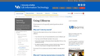 Using UBlearns - UBIT - University at Buffalo