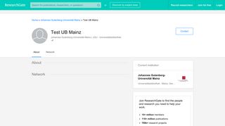 Test UB Mainz | Johannes Gutenberg-Universität Mainz, Mainz | JGU ...