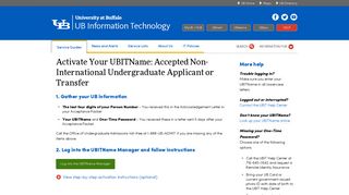 Activate Your UBITName: Accepted Non-International Undergraduate ...