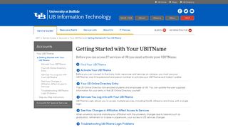 Getting Started with Your UBITName - UBIT - University at Buffalo